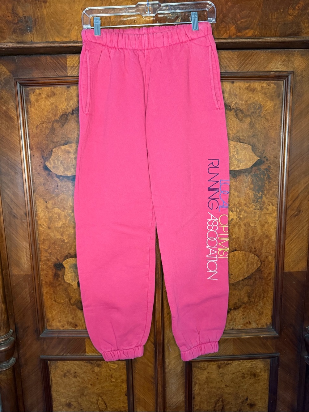 Madhappy Local Optimist Running Association Pink Sweatpants Size Small